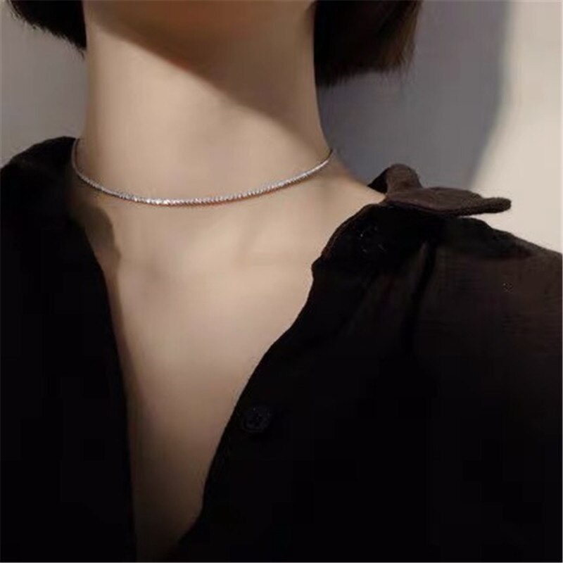 Double Hollow Heart Korean Necklace