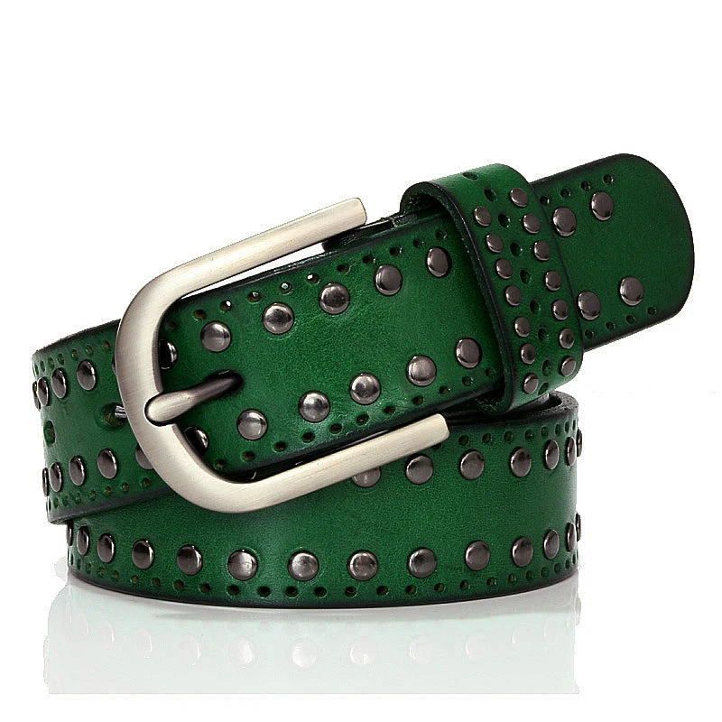 Punk  Rivet Genuine Leather Belt