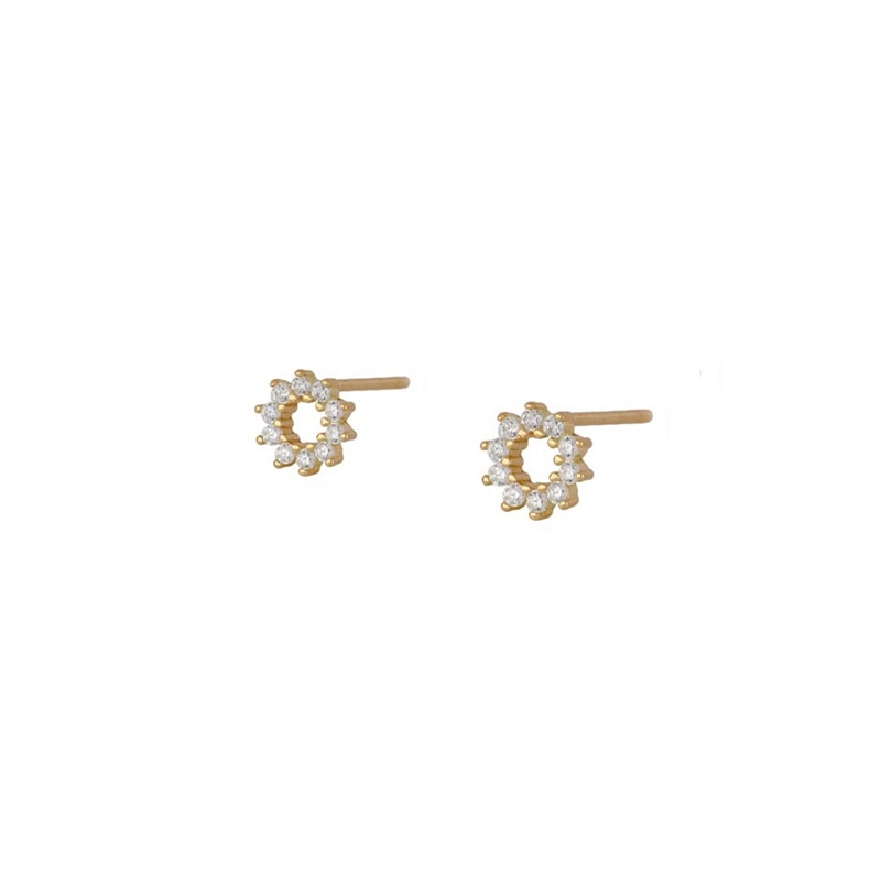 Boho Zircon Clip Stud Hoop Earrings