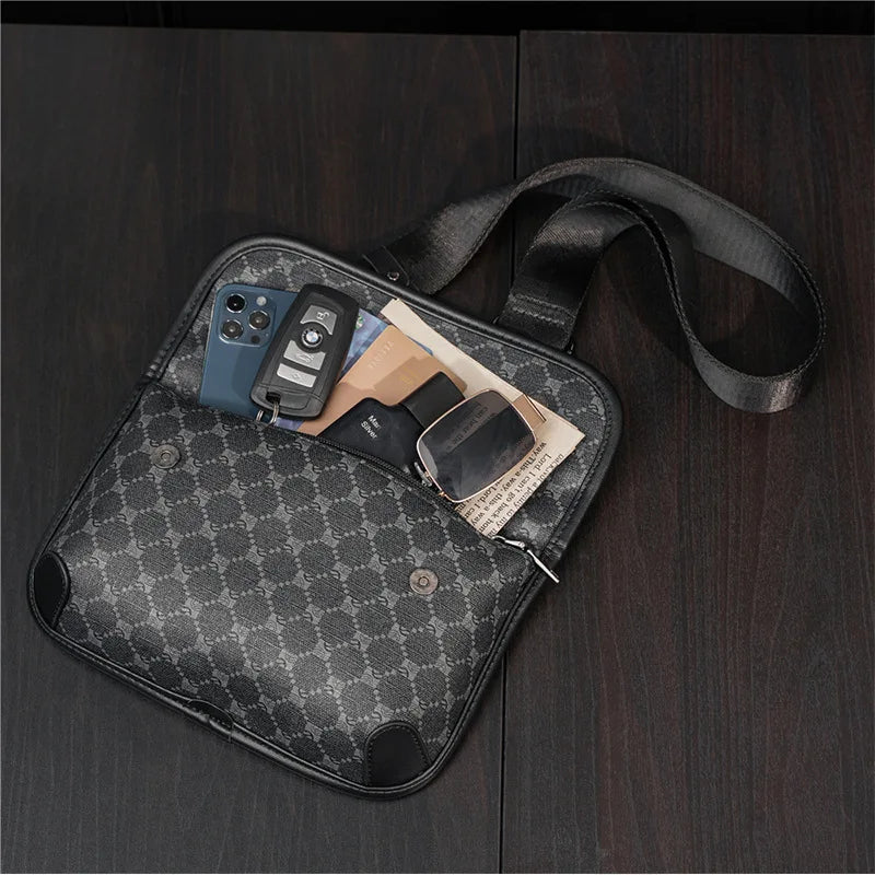 Men Crossbody PU Leather Bag