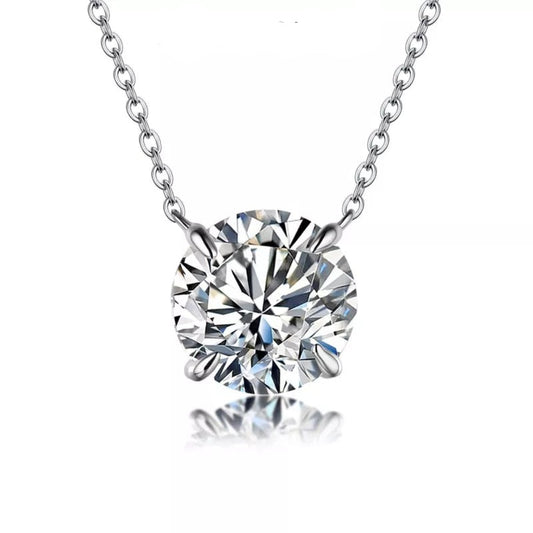 Moissanite Diamond Pendant 925 Silver Necklace