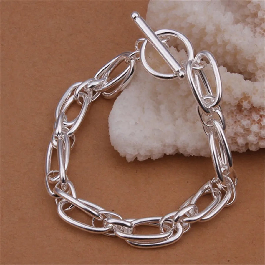 Thick Chain 925 Sterling Silver Bracelets