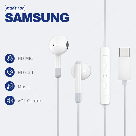 Earbud Wired Headphones For Samsung Galaxy