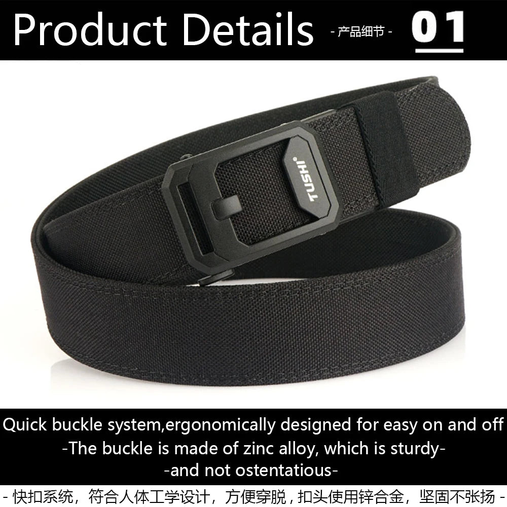 TUSHI New Men's Military Tactical Belt