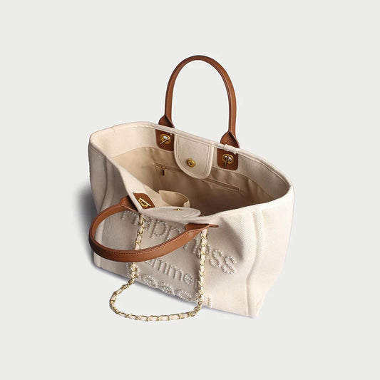 luxury designer brand canvas tote bags