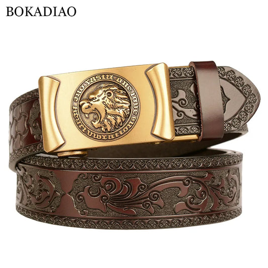 BOKADIAO Leather Automatic Buckle Belts