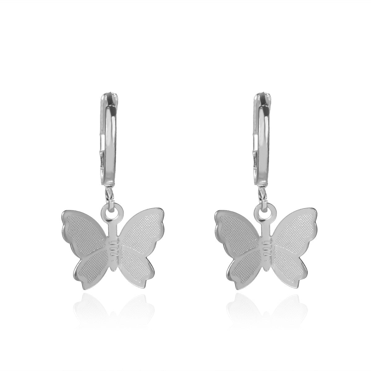 CZ Butterfly Golden Butterfly Earrings