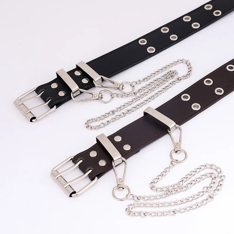 Alloy Punk Leather Pin Buckle Belts