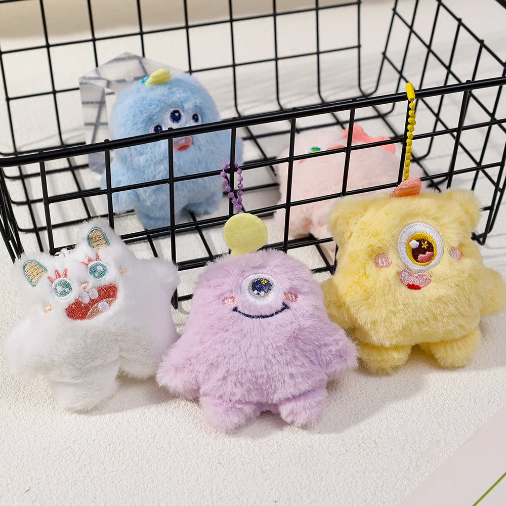 Kawaii Plush Cartoon Doll Little Monster Keychain