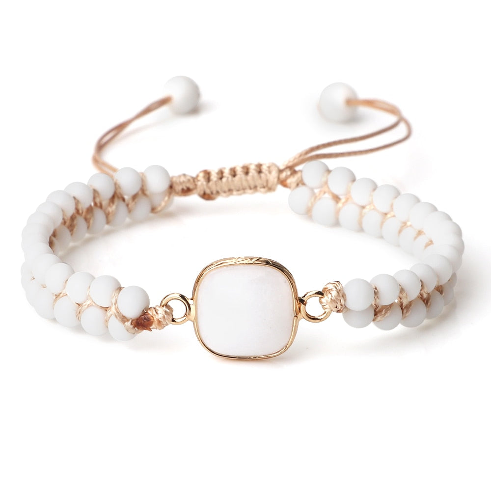 Natural Stone White Porcelain Bracelet