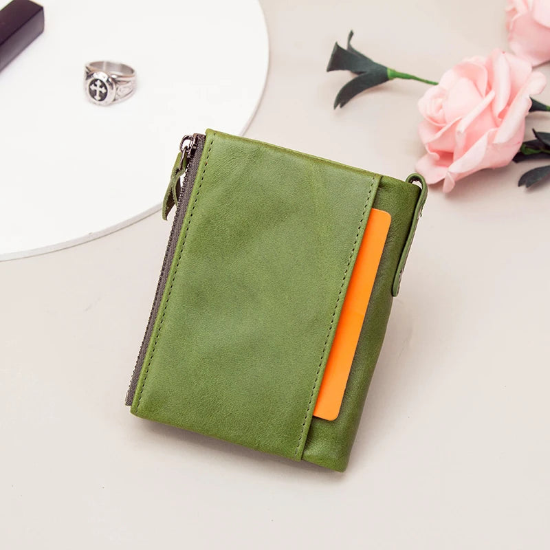 Leather Short Bifold Card Holder