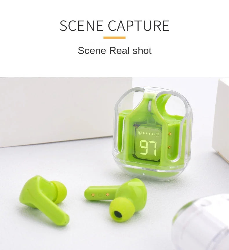 TWS Wireless Earphones Transparent Bluetooth