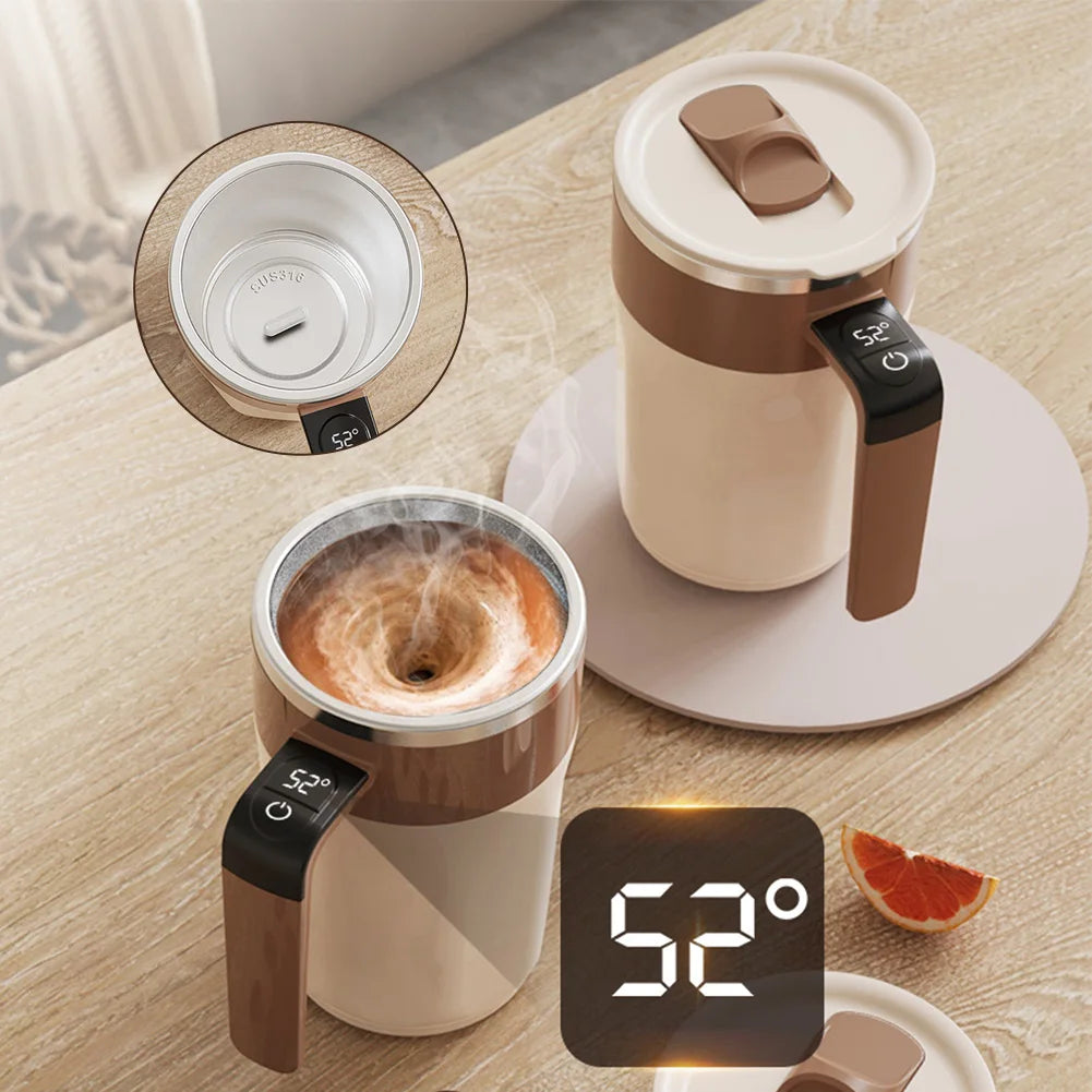 Self-stirring Coffee Mug Magnetic Rechargeable