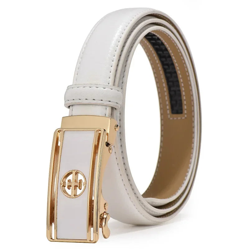 Luxury Designer Brand Leather Buckle Belts