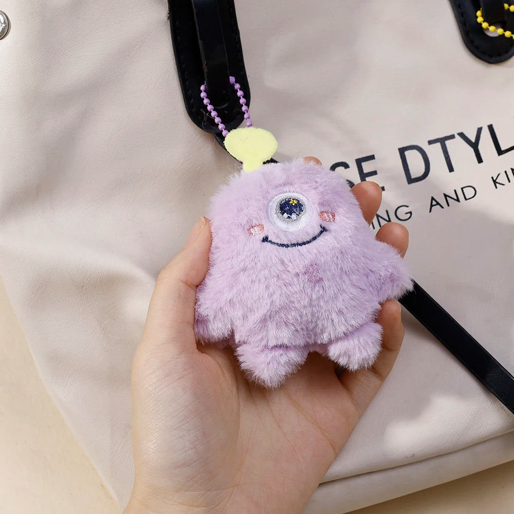 Kawaii Plush Cartoon Doll Little Monster Keychain