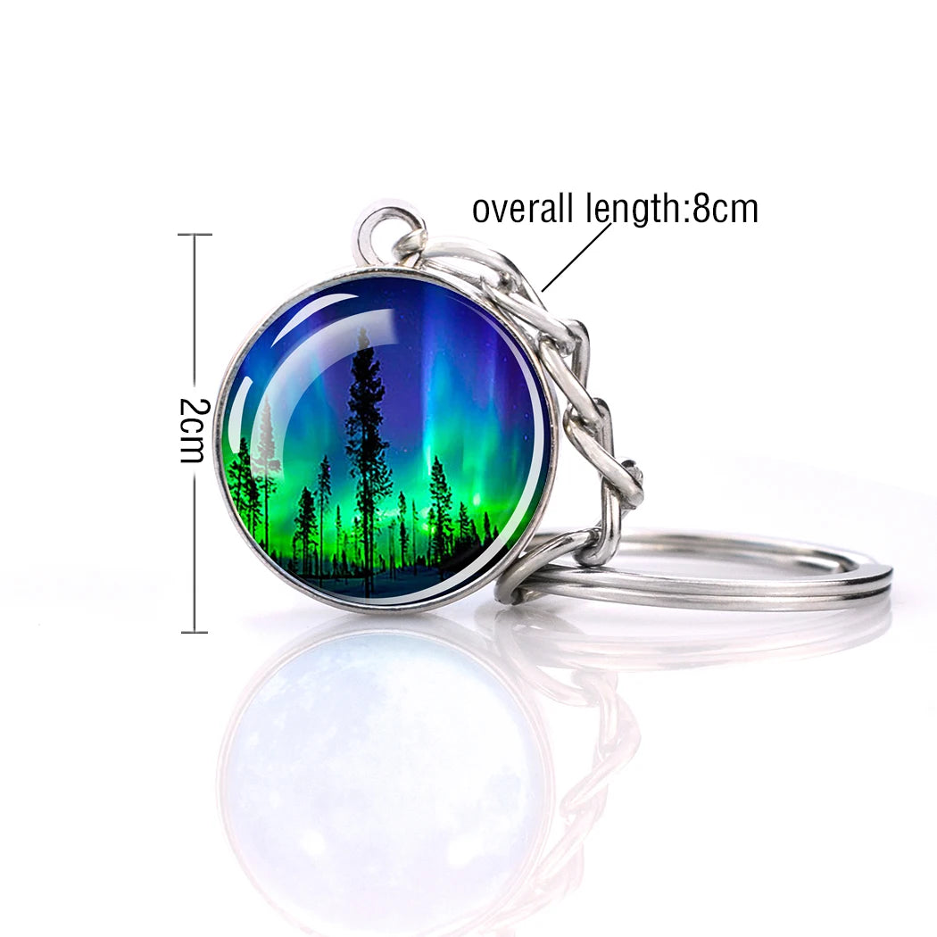 Northern Lights Luminous Keyring