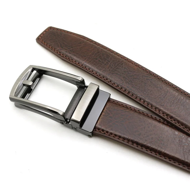 Genuine Leather Automatic Buckle Belt