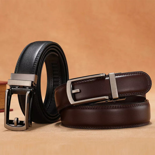 Genuine Leather Automatic Buckle Belt