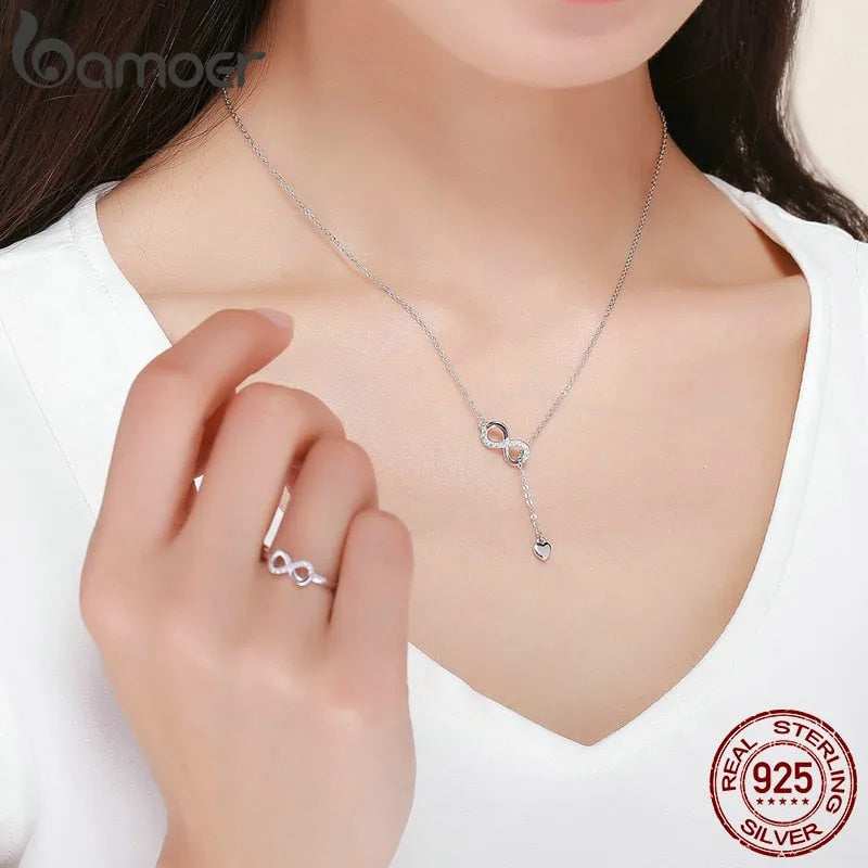 925  Silver Infinity Pendant Necklaces