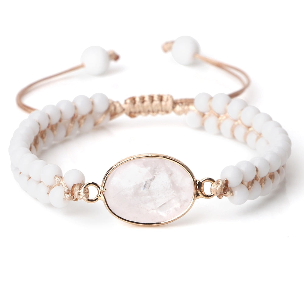 Natural Stone White Porcelain Bracelet