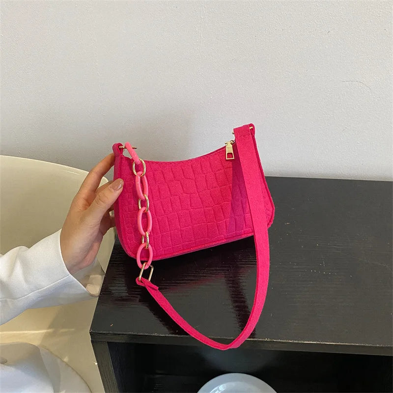 Felt Shoulder Armpit Handbags