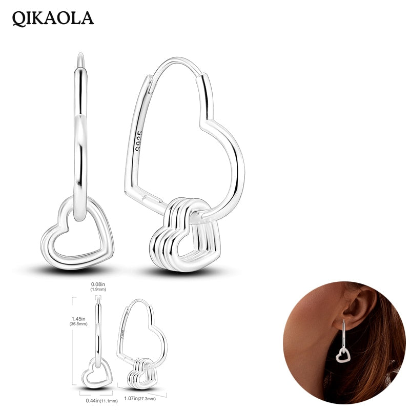 925  Silver Charm Double Earrings