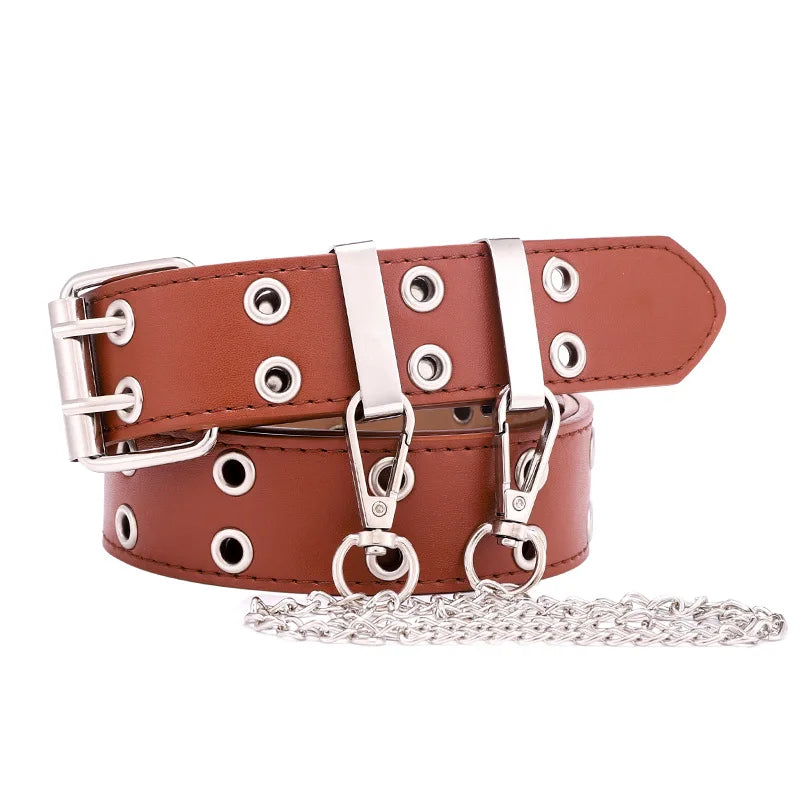 Alloy Punk Leather Pin Buckle Belts