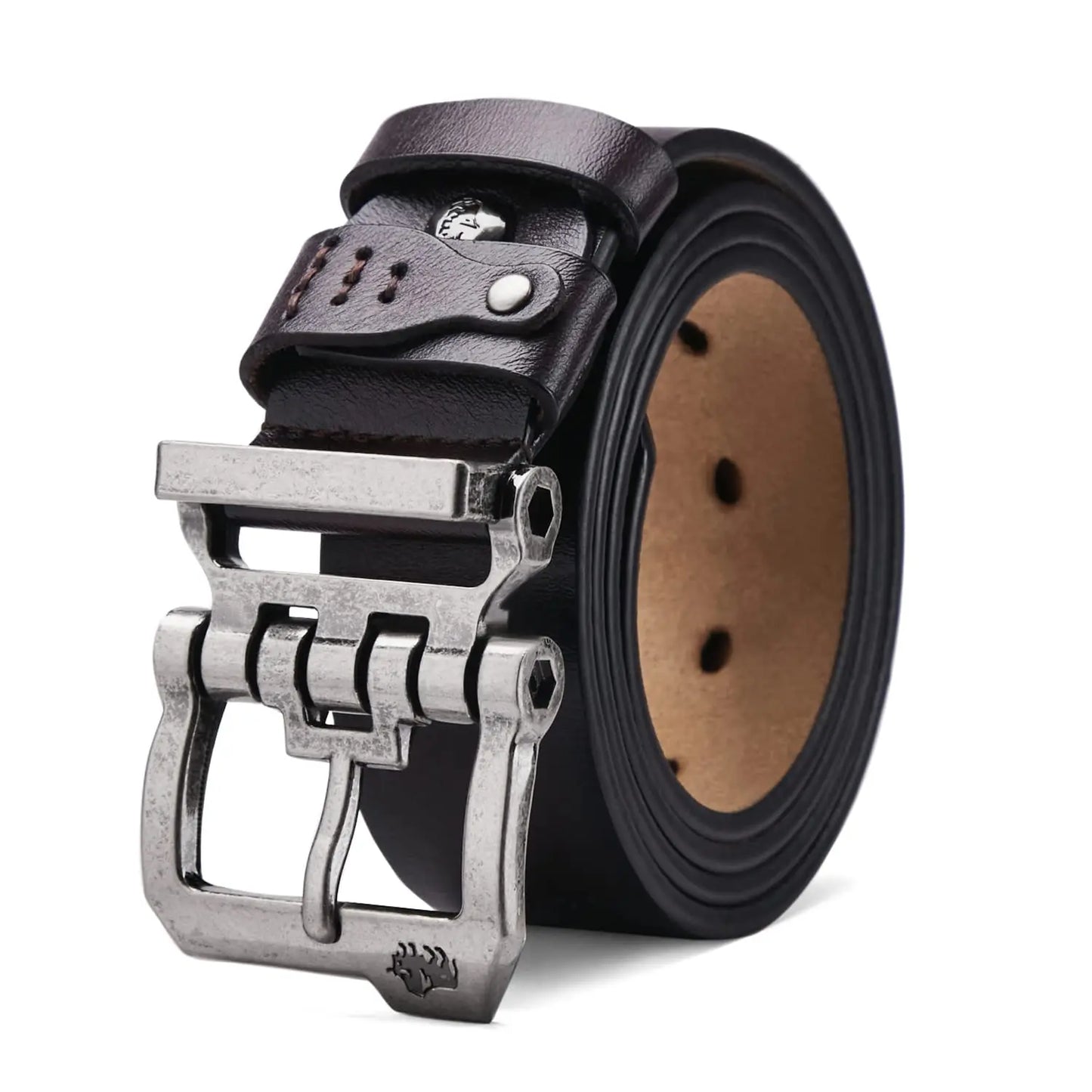 BISON Leather Strap Pin Buckle Belts