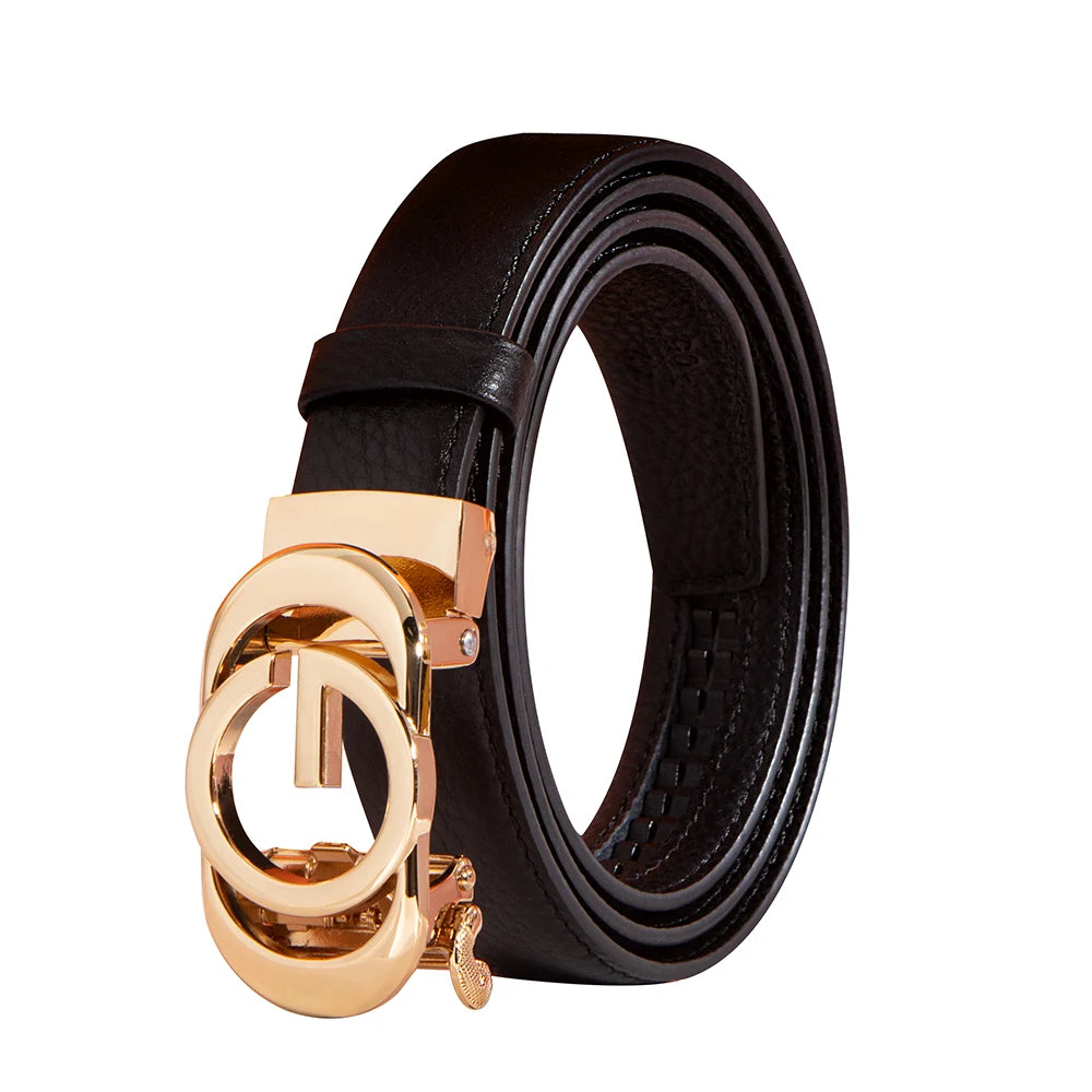 Luxury Cowhide Leather Pin Buckle Belts