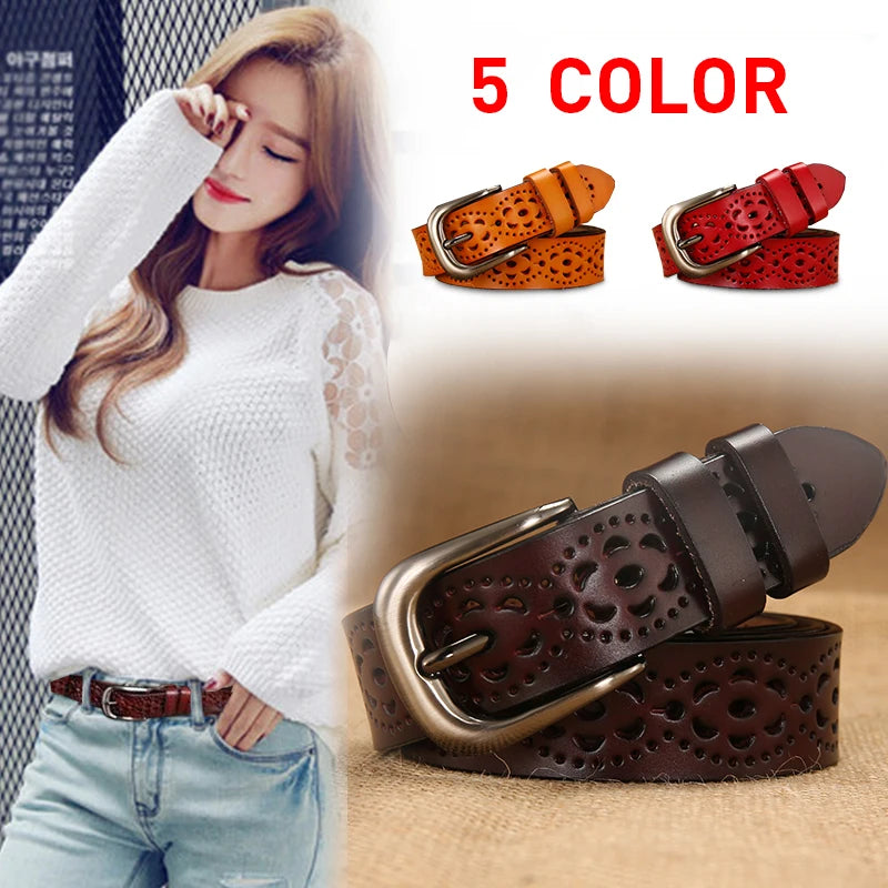 Needle buckle Cutout fashion Belts