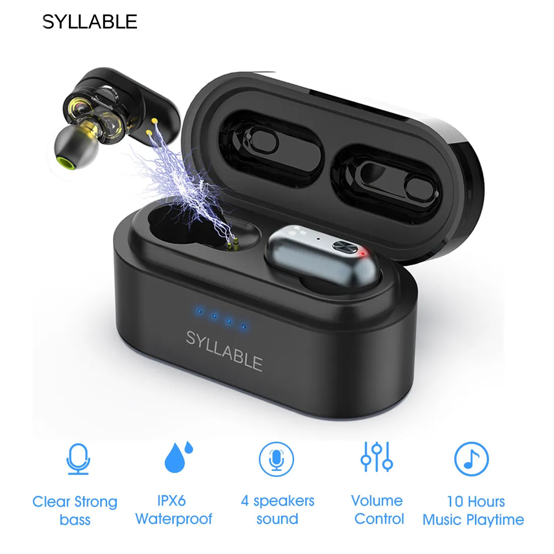 SYLLABLE S101 QCC3020 chip bass earphones