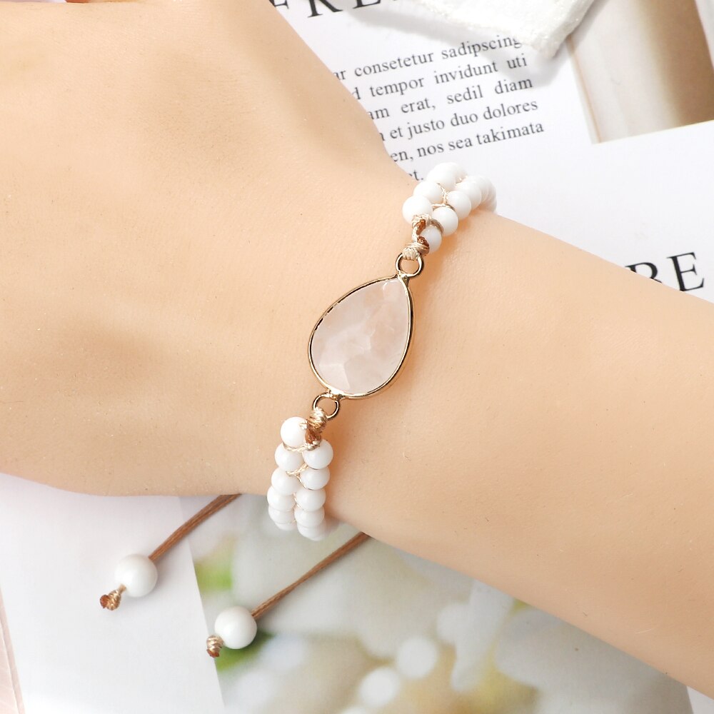 Natural Stone White Porcelain Bracelet