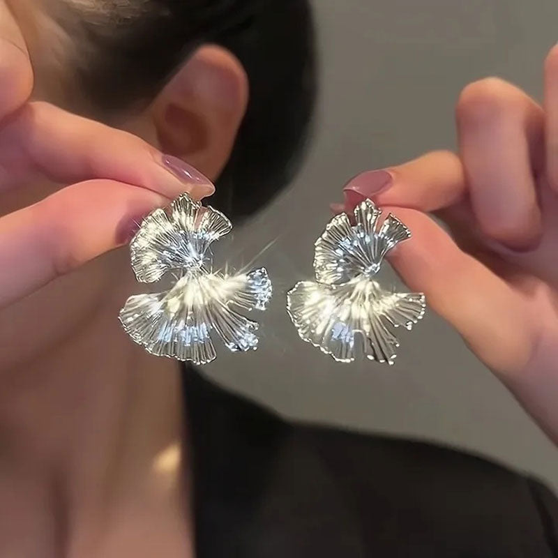 Crystal Flower Drop Earrings