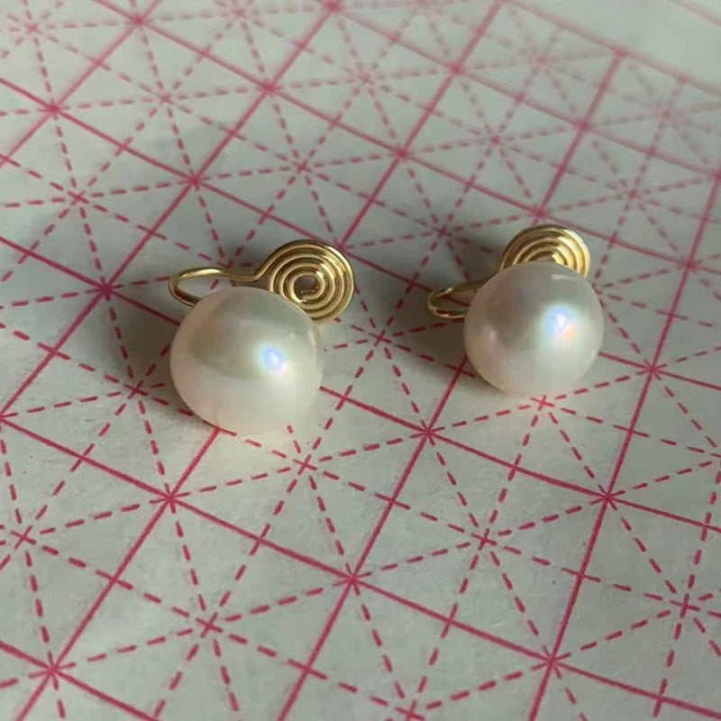 Freshwater Pearls Stud Clip on Earrings