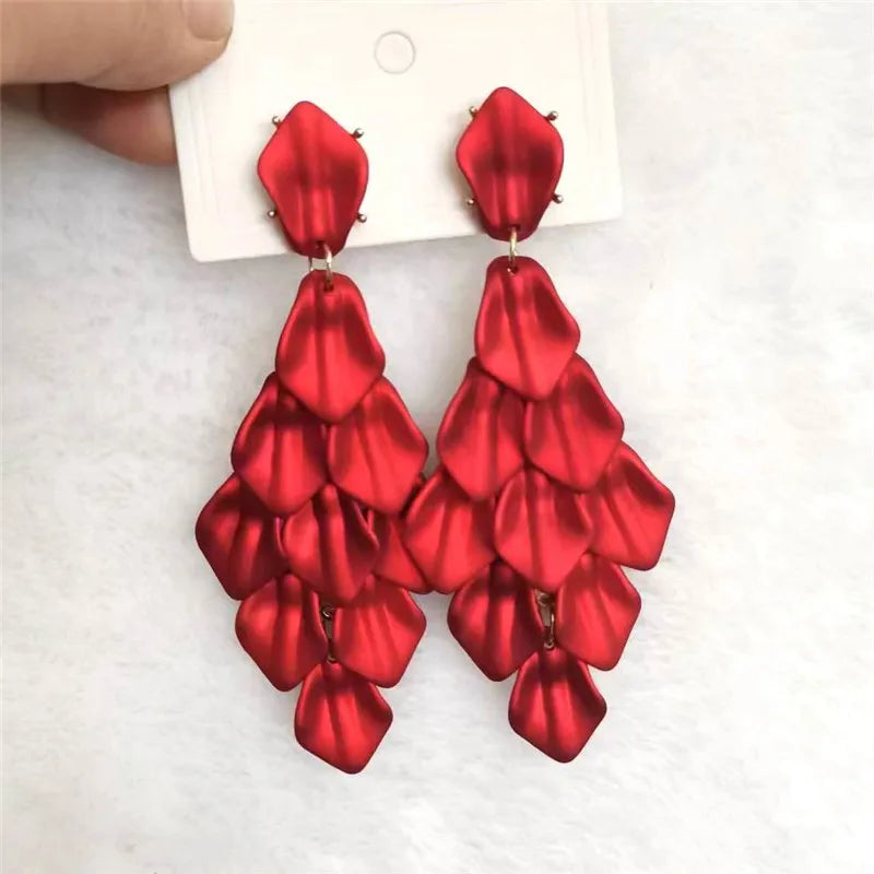Acrylic Petal Handmade Earrings