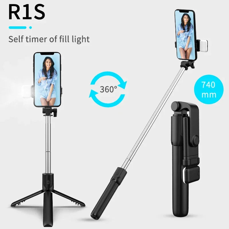 Wireless Bluetooth Selfie Stick Mobile Phone Holder