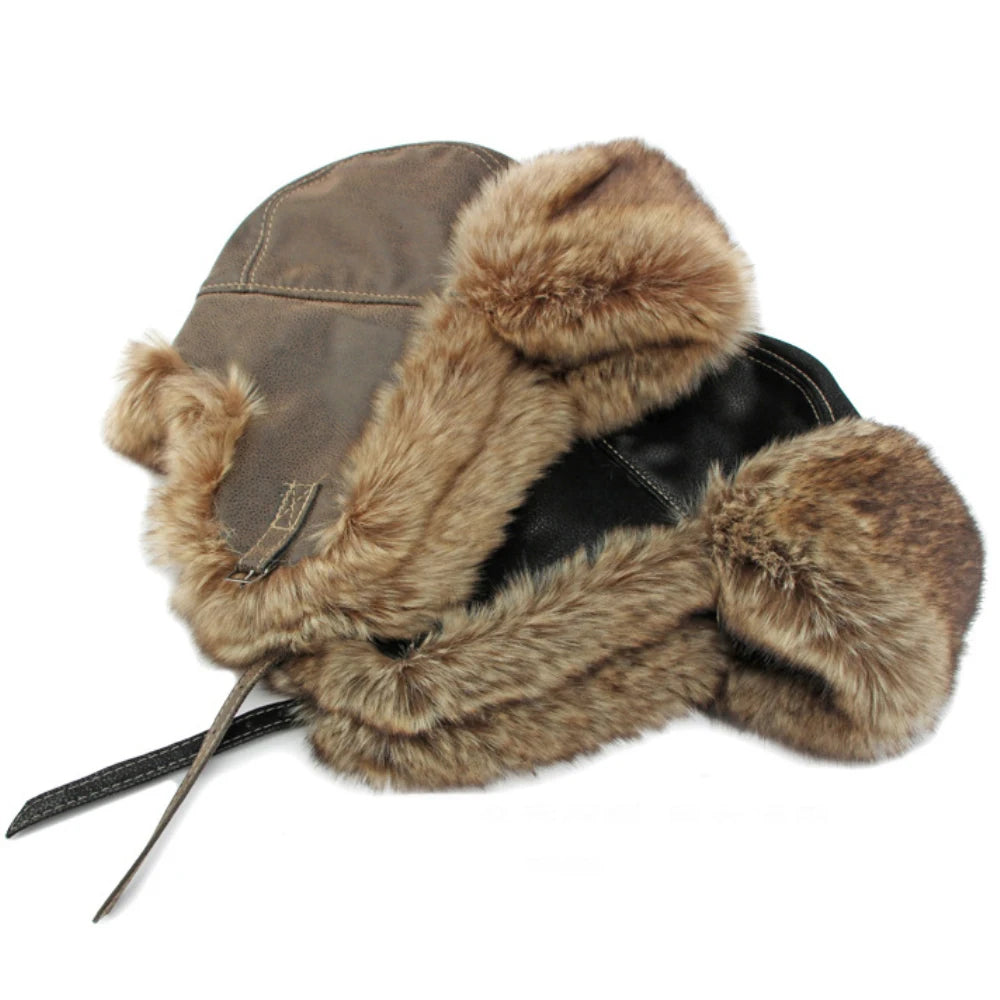 Bomber Thick Warm Russian Fur Hat