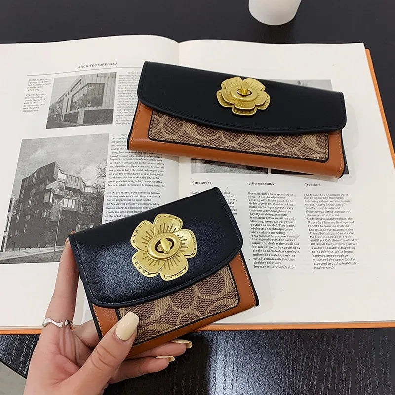 Luxury Short Wallets Coin PU Leather