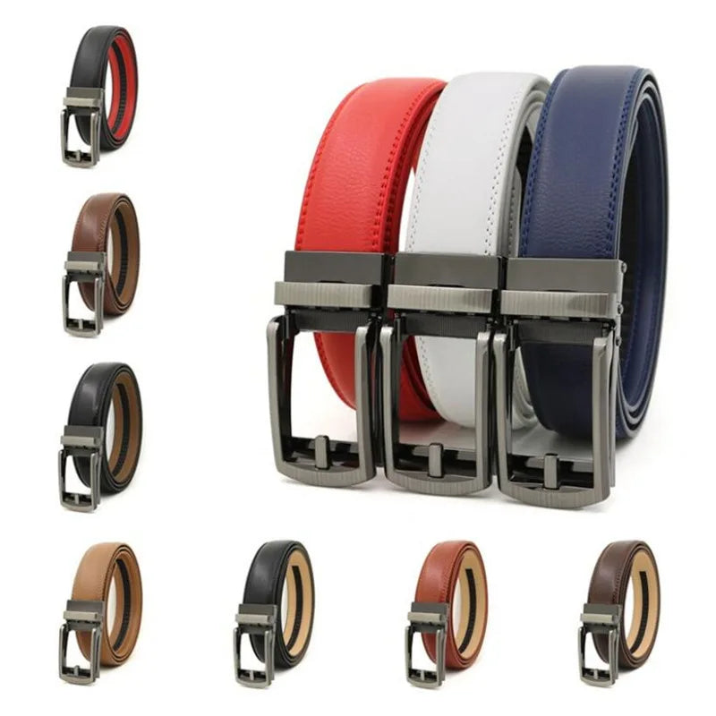 Genuine Leather Automatic Buckle Belt