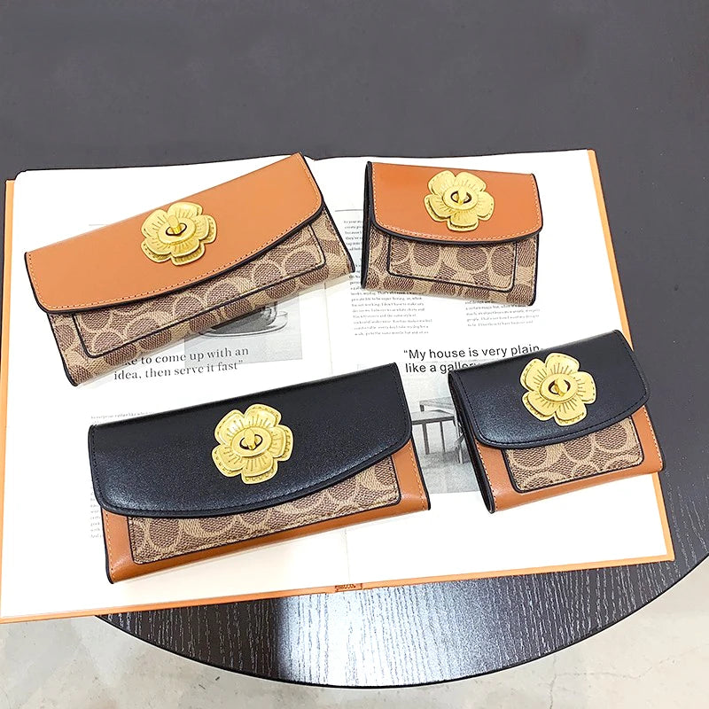 Luxury Short Wallets Coin PU Leather