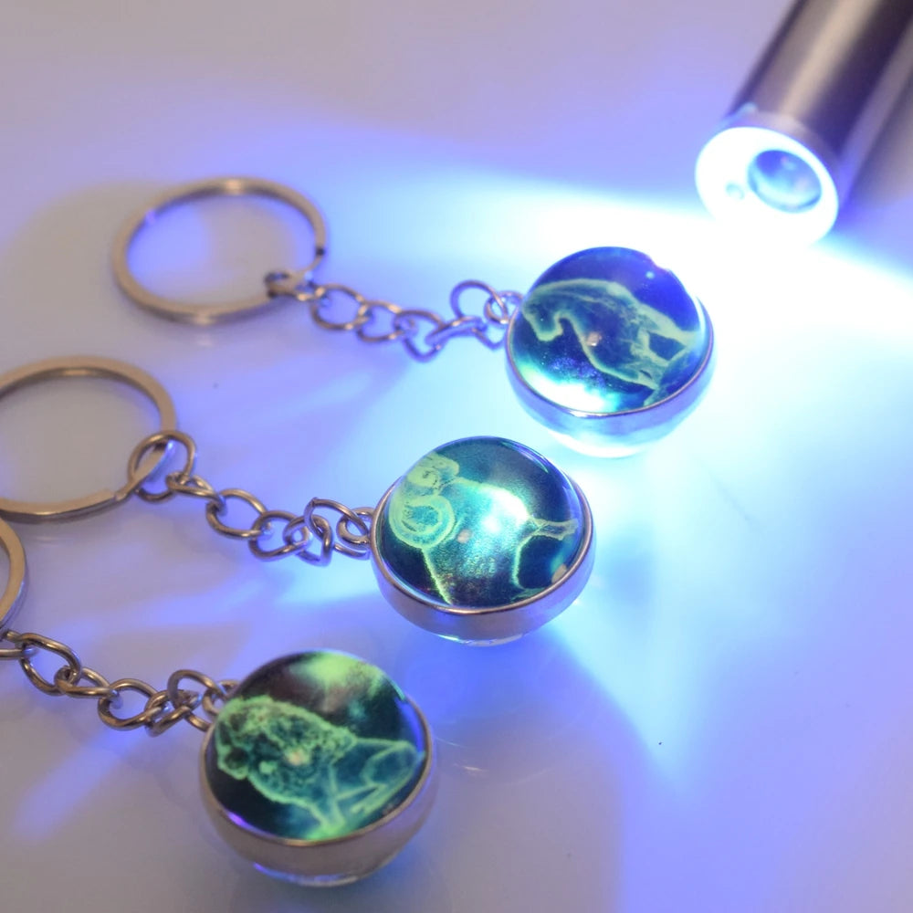 Northern Lights Luminous Keyring