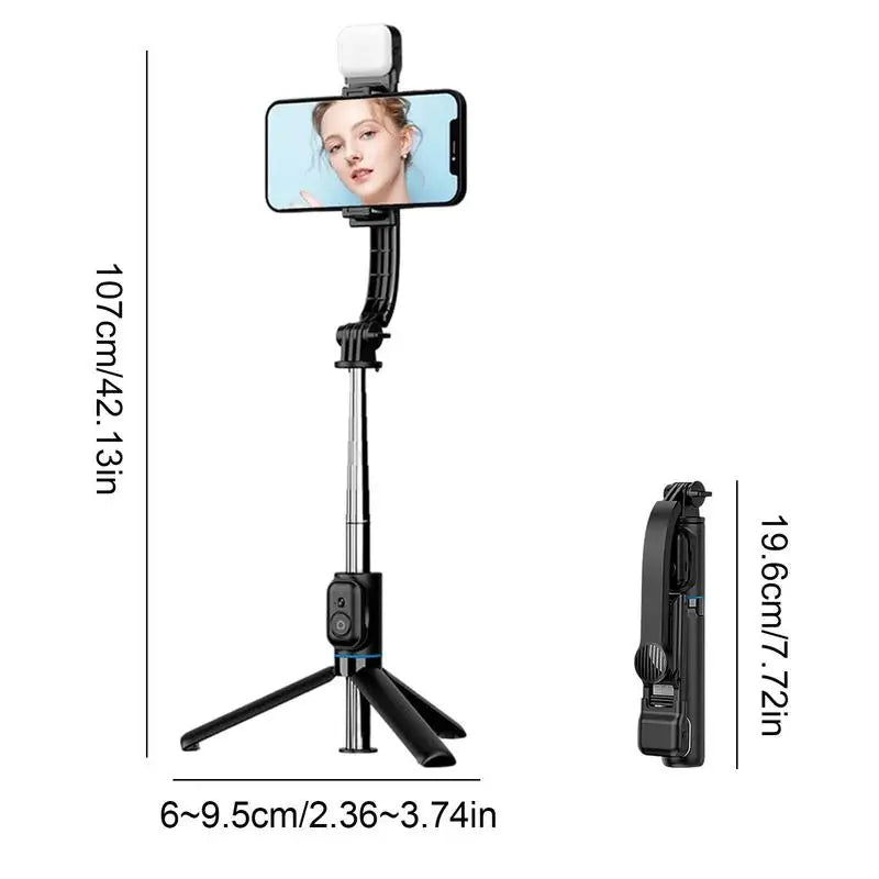 Selfie Stick Tripod With Remote Extendable Stand