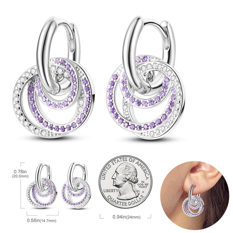 925  Silver Charm Double Earrings