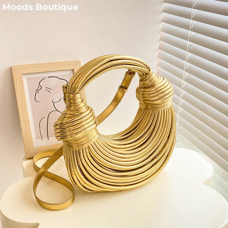 Luxury Evening Purses Golden Noodle