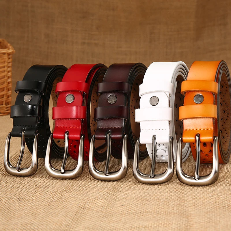 Needle buckle Cutout fashion Belts