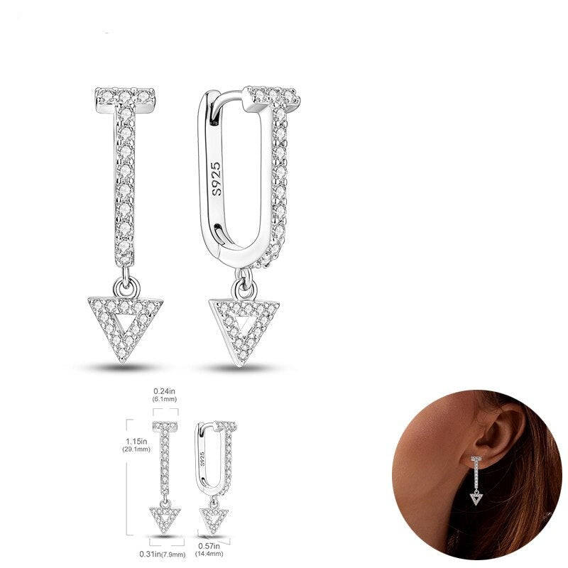 925  Silver Charm Double Earrings