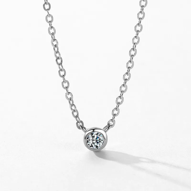 925 Silver Zircon Stackable Necklace