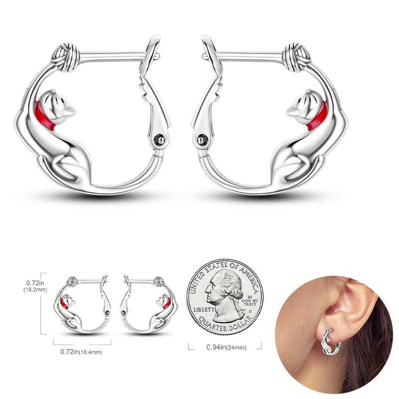 925  Silver Charm Double Earrings