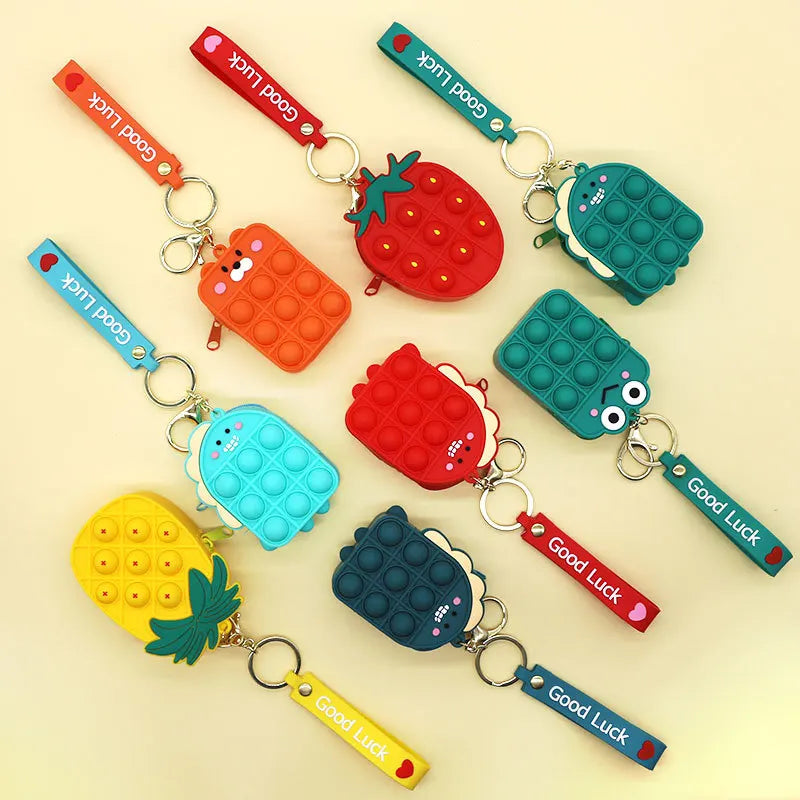 Fidget Toys Push Bubble Keychain