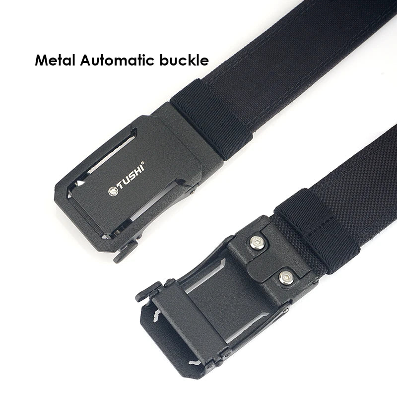 Military Sturdy Nylon Metal Automatic Buckle Belt